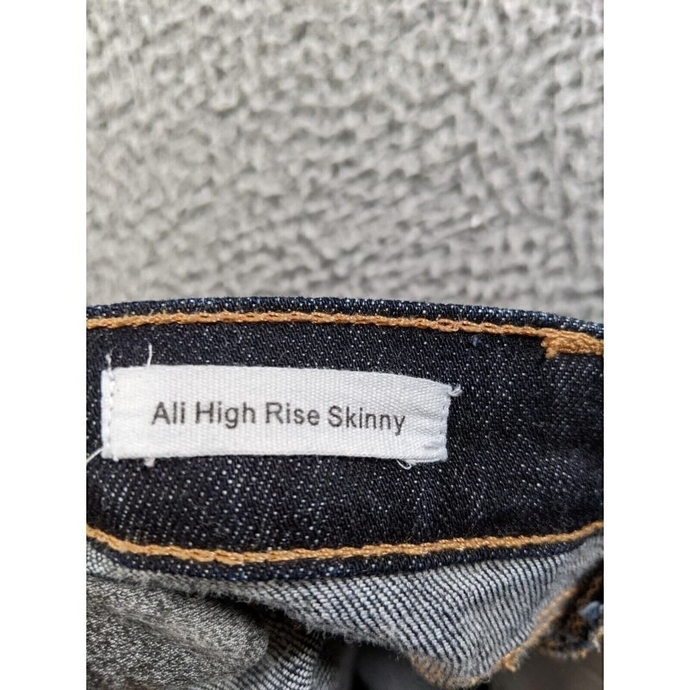 Frame Denim Jeans Womens 27 Ali High Rise Skinny Blue Destroyed Kingland Rip - Picture 4 of 16